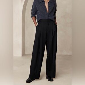 NWT Banana Republic High Rise Wide Leg Navy Blue pants size 0